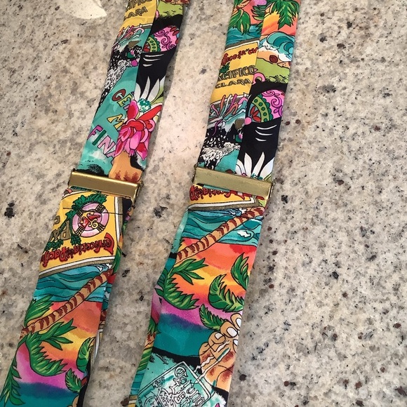 Colorful Suspenders with Tropical Design Corona Pacifico Beer - Picture 5 of 6